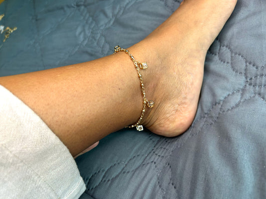 The Squares - Anti Tarnish Anklet