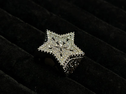Shiny Star Cuban Ring