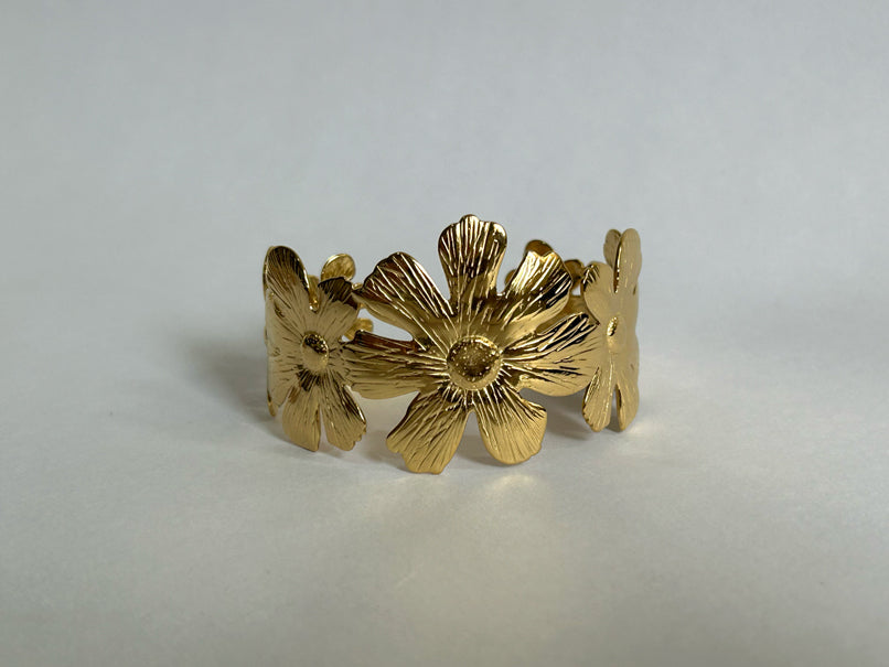 Hibiscus Gold Flower Cuff