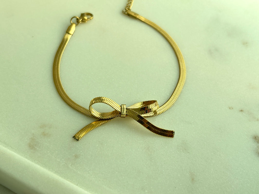 Bow Gold Plated Bracelet