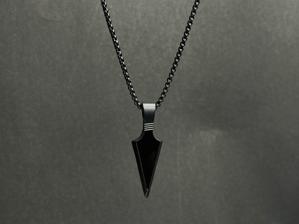Black Arrowhead Pendant