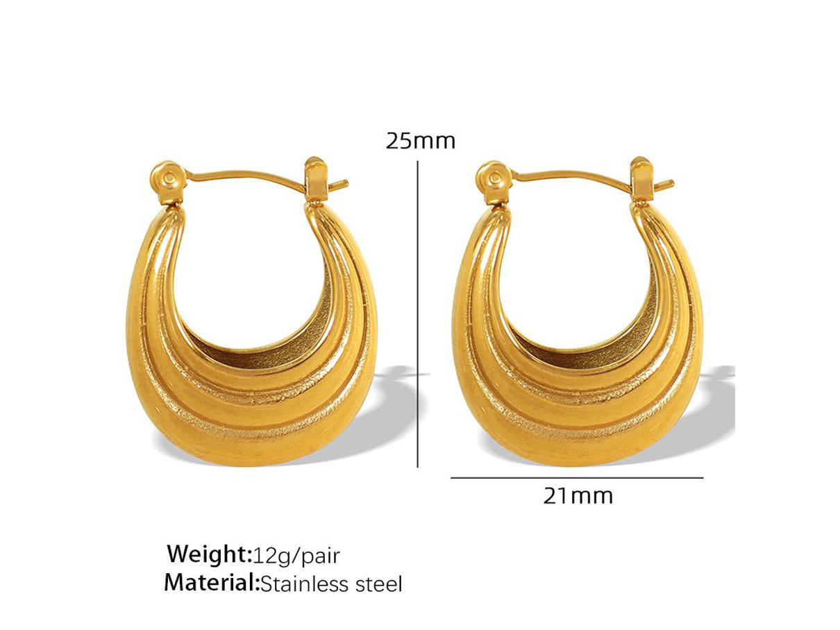 Crescent Hoop Earrings