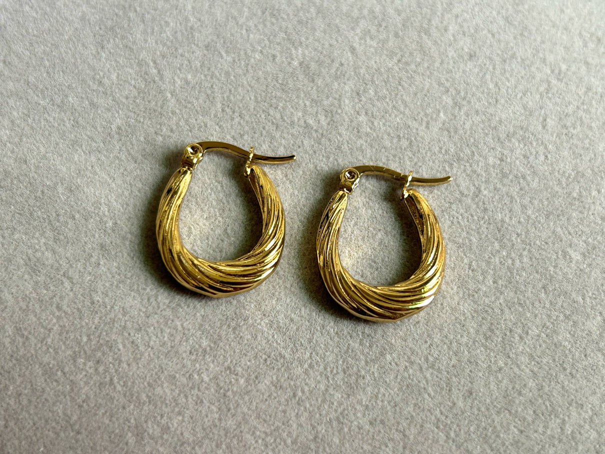 Golden Wave Hoops