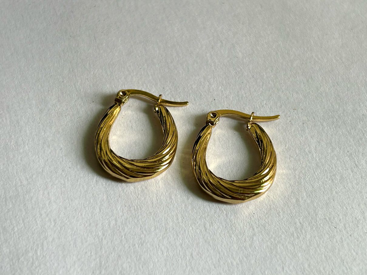 Golden Wave Hoops