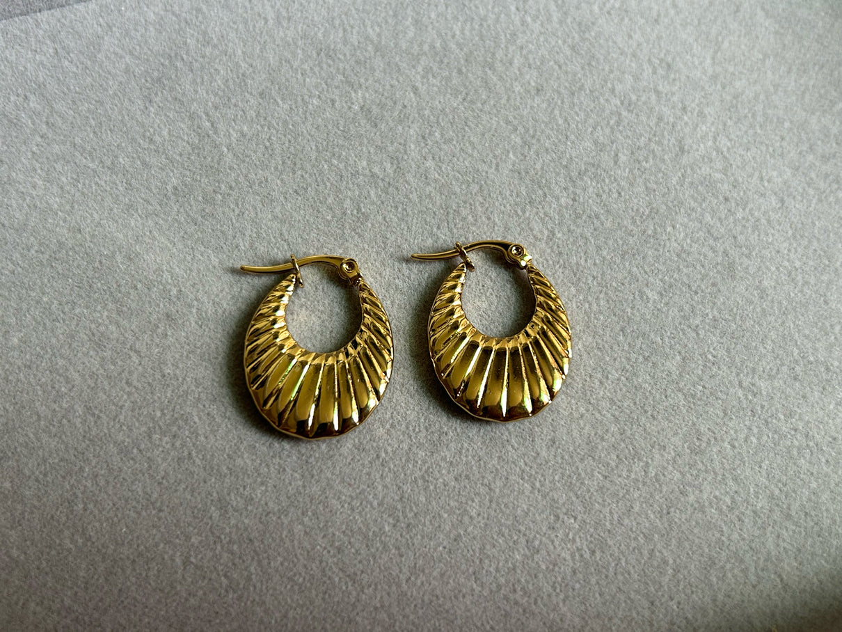 Golden Sunburst Hoops