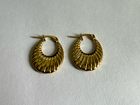 Golden Sunburst Hoops