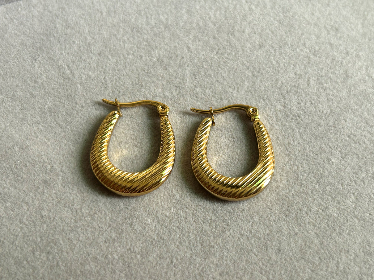 Golden Swirl Hoops