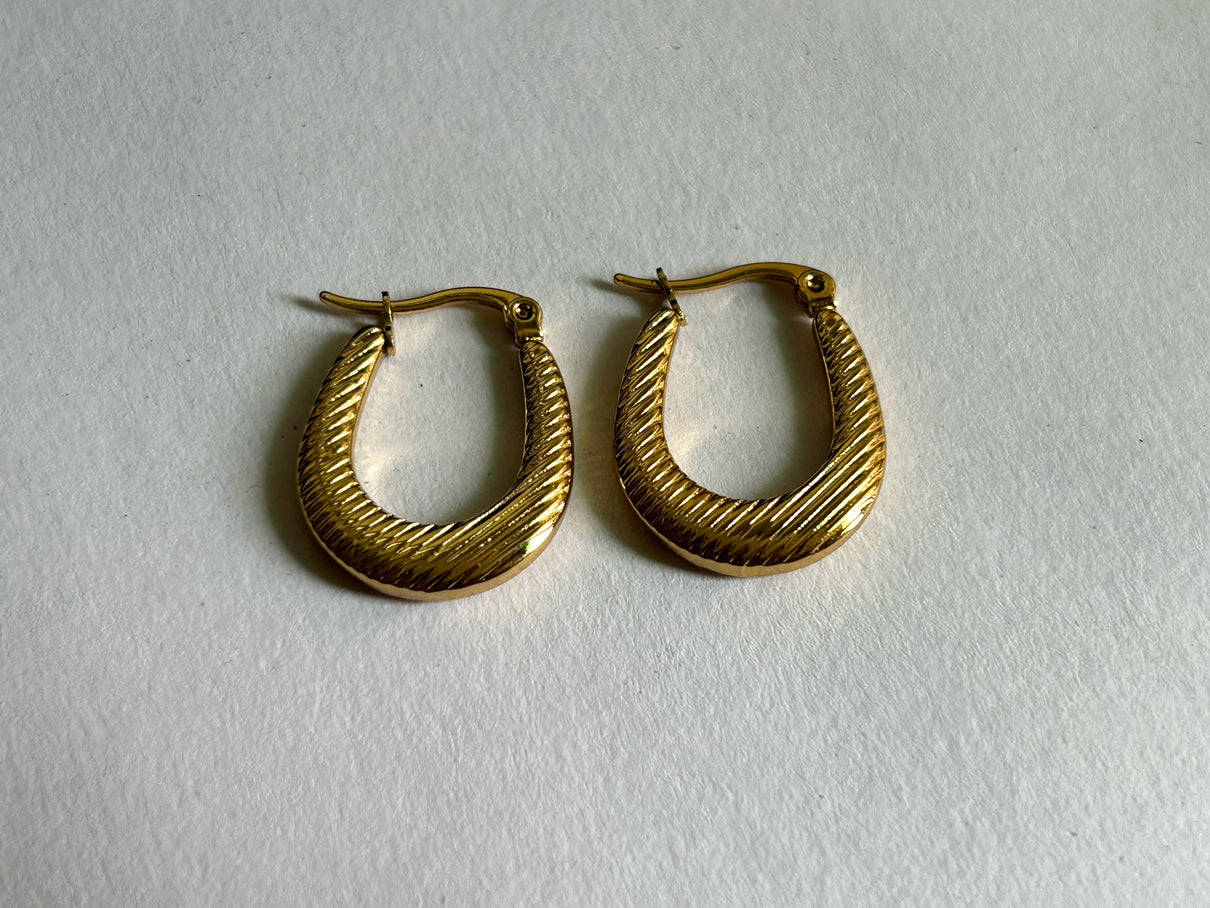 Golden Swirl Hoops