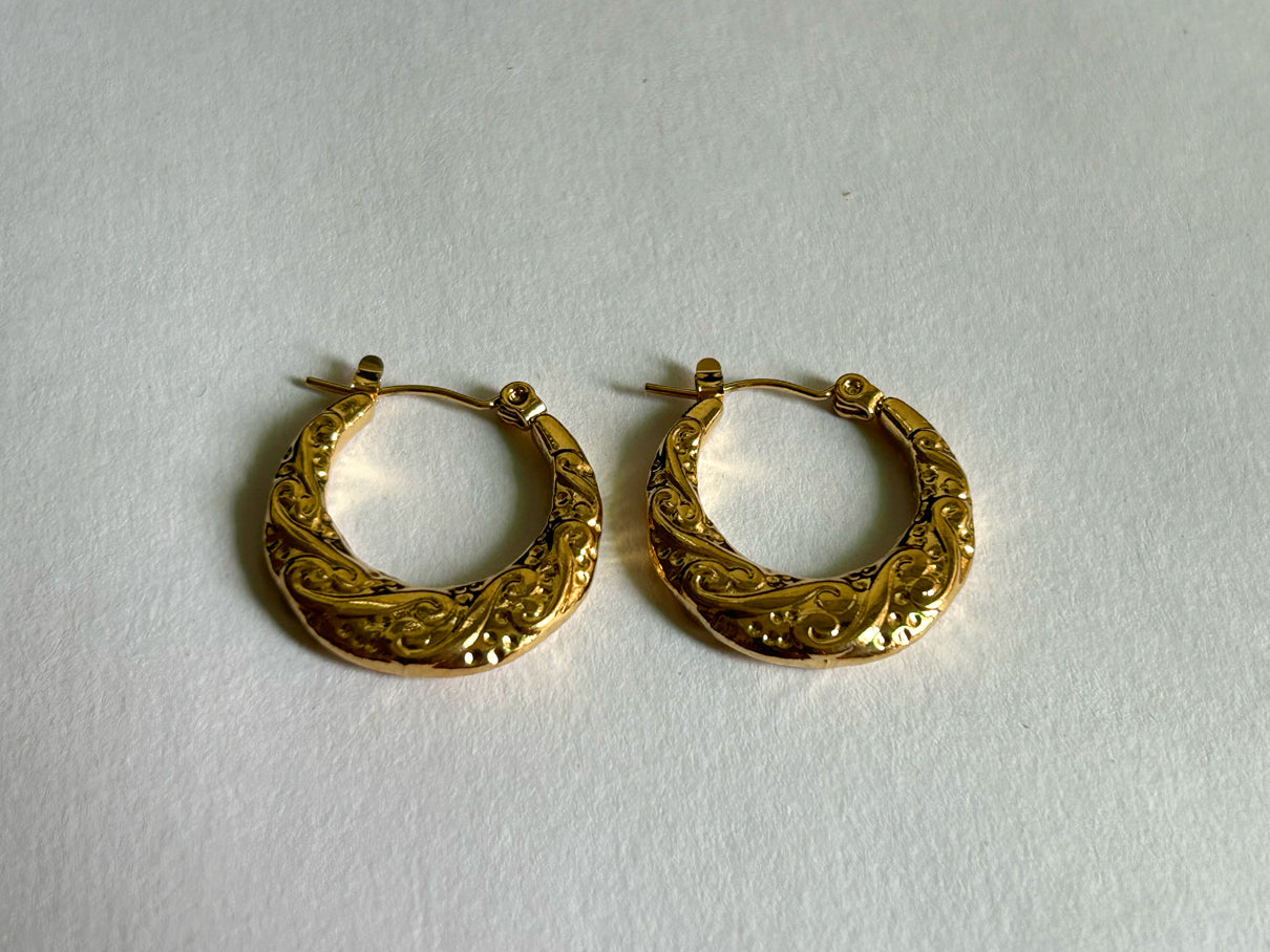 Golden Baroque Hoops