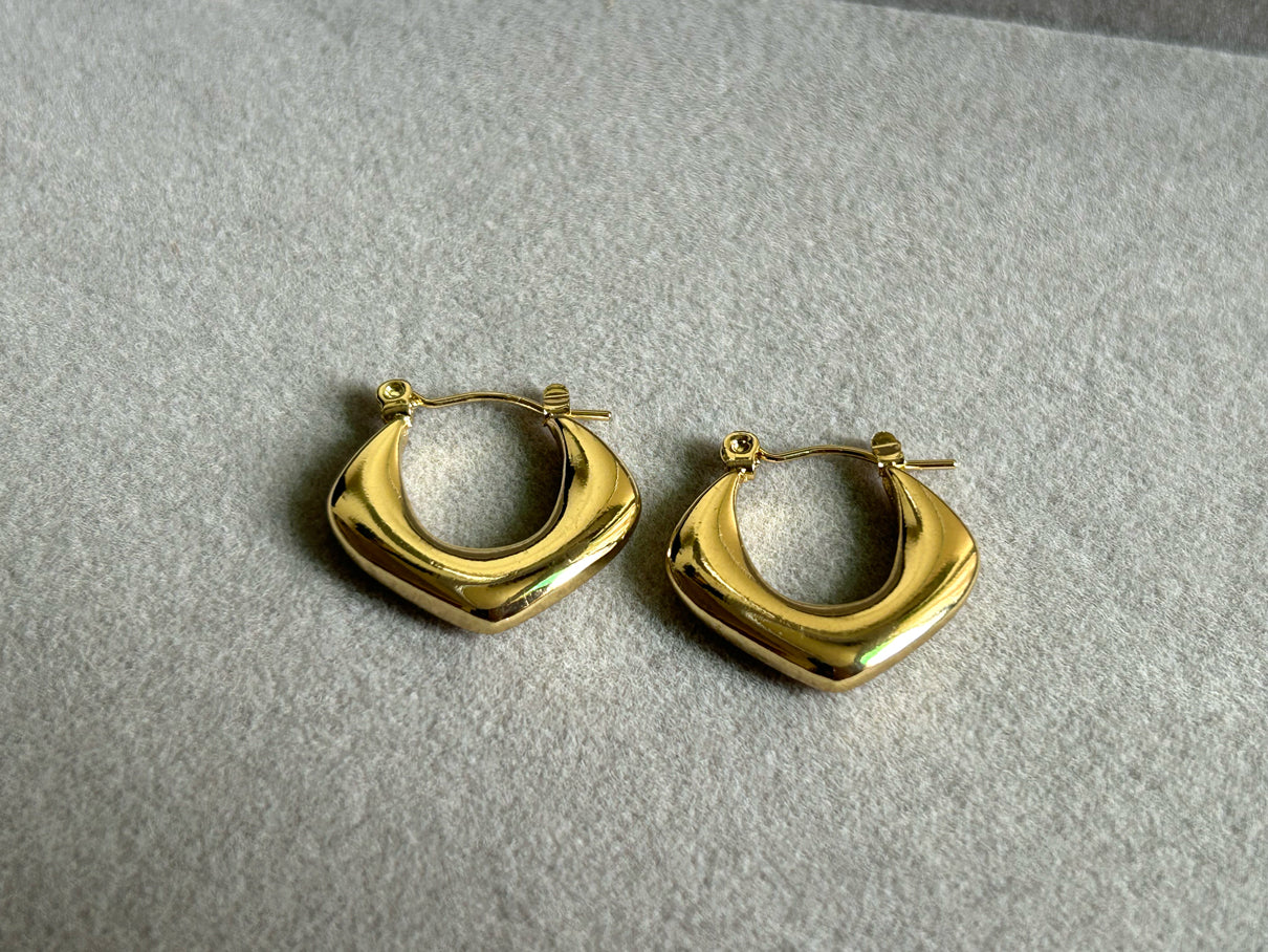 Golden Crescent Hoops