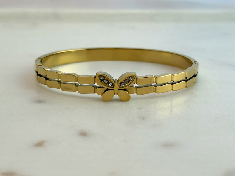 Heather Butterfly Bangle