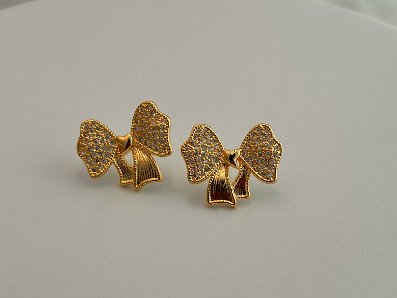 Crystal Bow Earrings