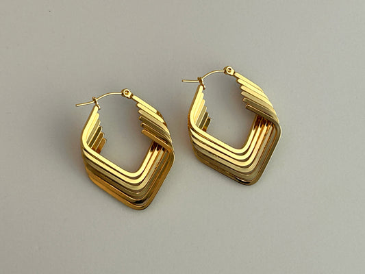 Angle Hoops Earrings