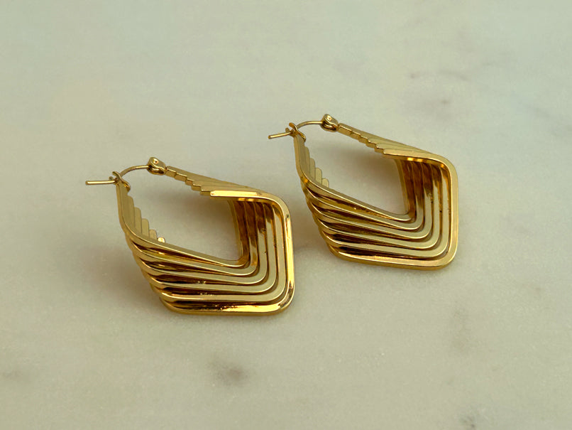 Angle Hoops Earrings