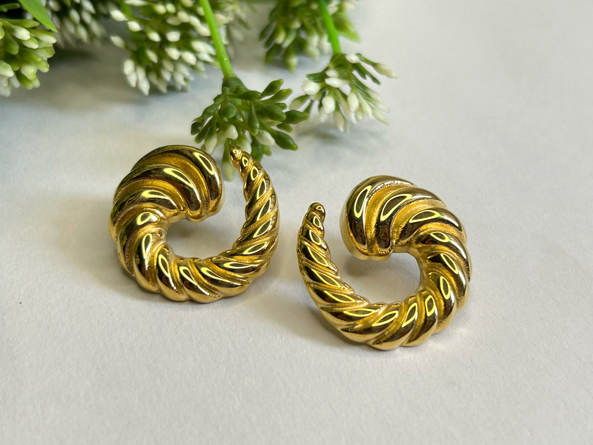 Twisted Spiral Earrings