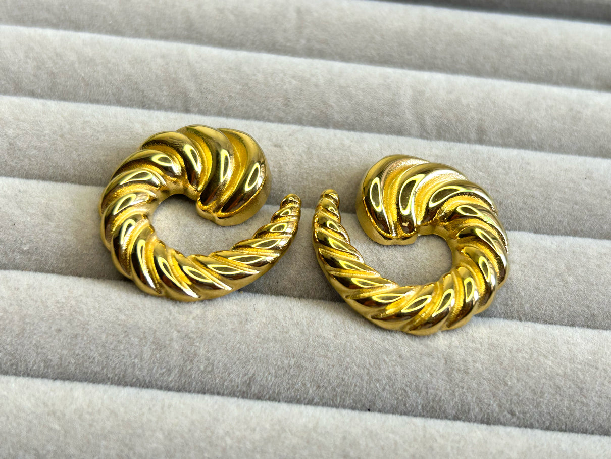 Twisted Spiral Earrings