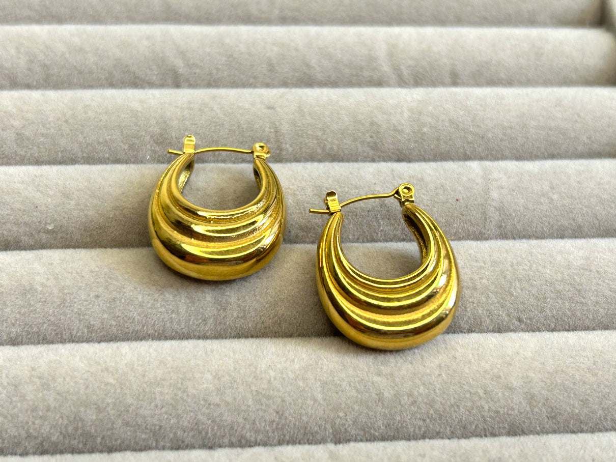 Crescent Hoop Earrings