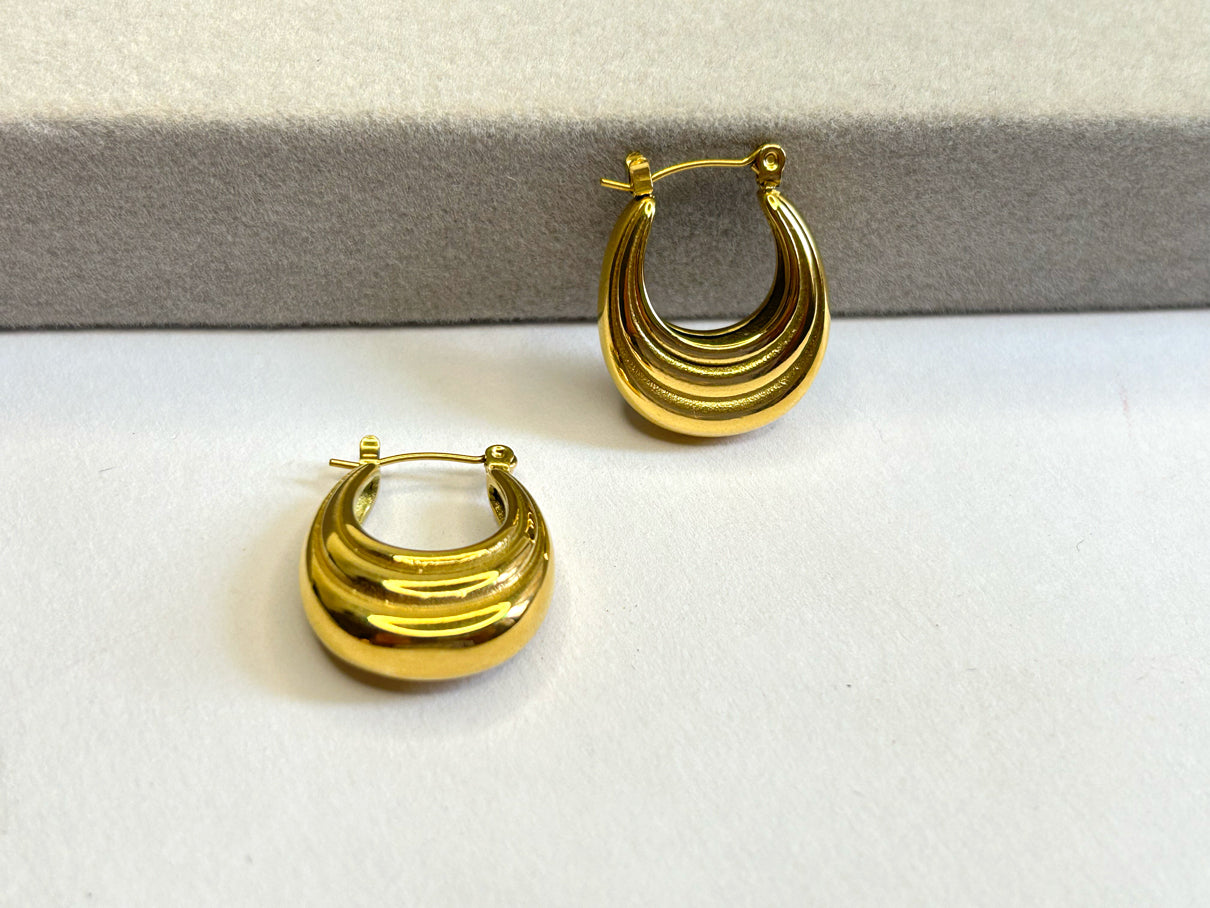 Crescent Hoop Earrings