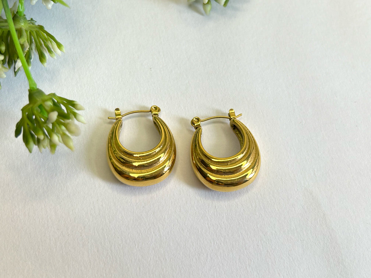 Crescent Hoop Earrings