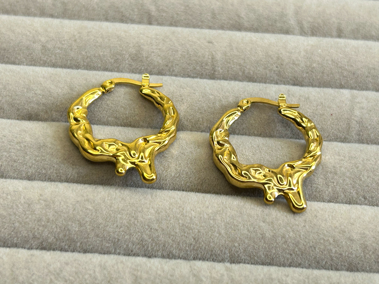 Lava Gold Earrings