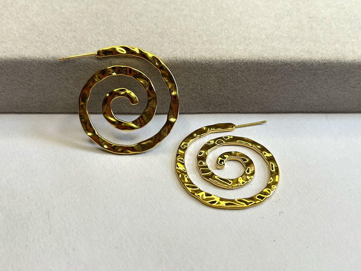 Spiral Gold Earrings