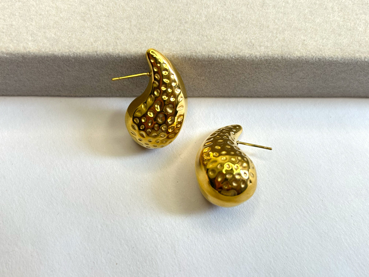 Teardrop Gold Earrings