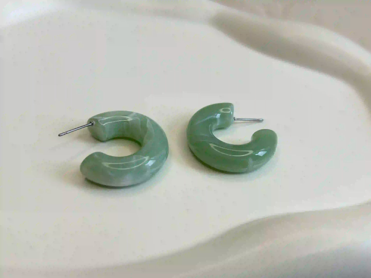 Mint Crescent Hoops