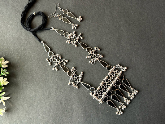 Aradhya - Oxidised Necklace Set