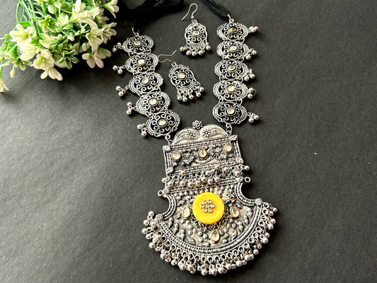Aishwarya - Long Oxidised Necklace