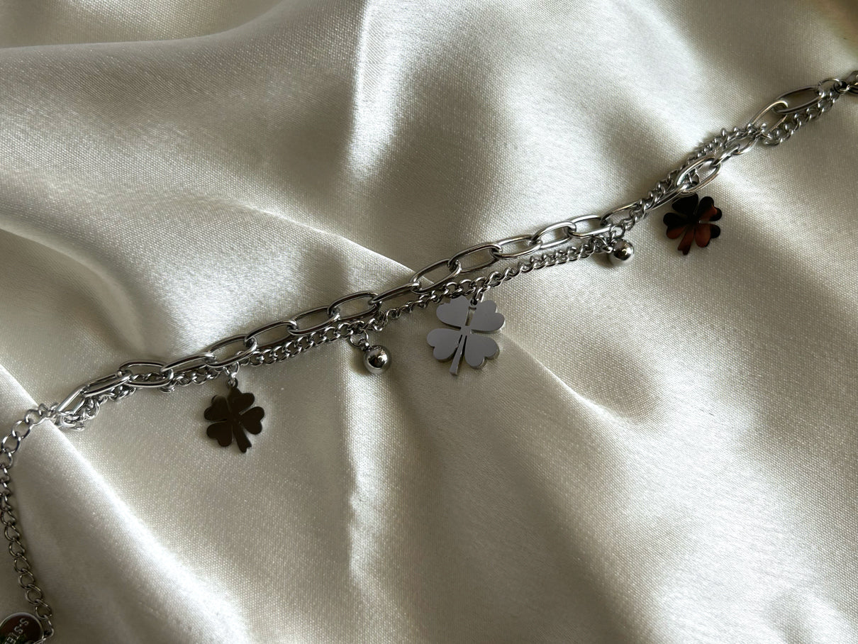 Silver Clover Bracelet