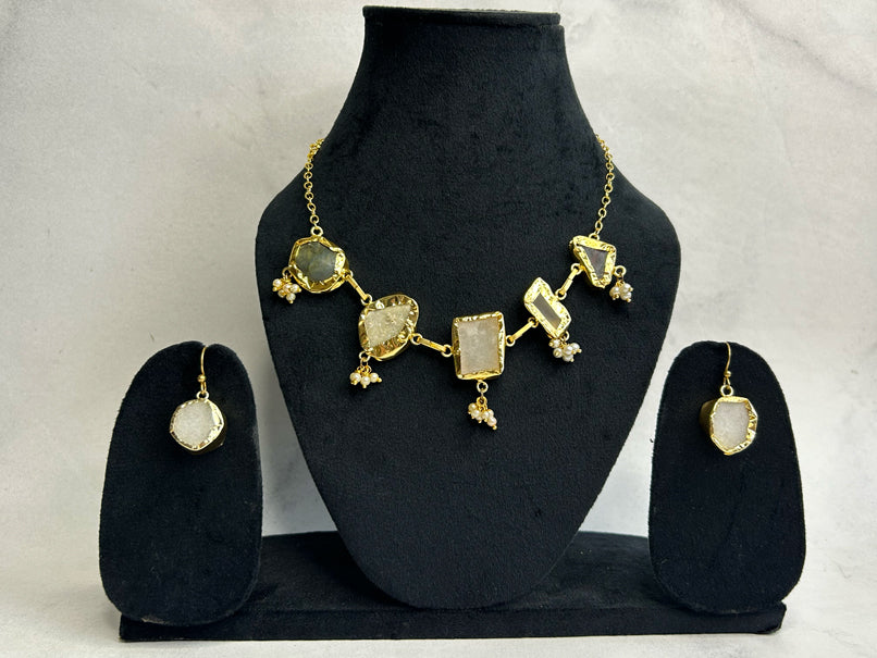 Smokey Fusion Brass Necklace Set