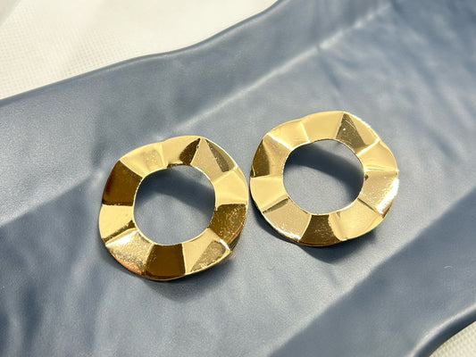 Golden Circlet - Statement Earrings